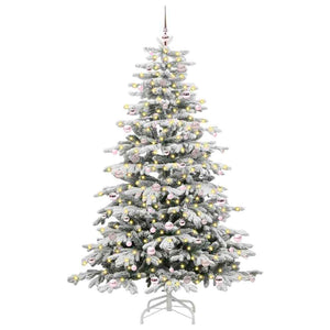Albero di Natale Artificiale con Rami Pieghevoli Bianco 240 cm 3395660