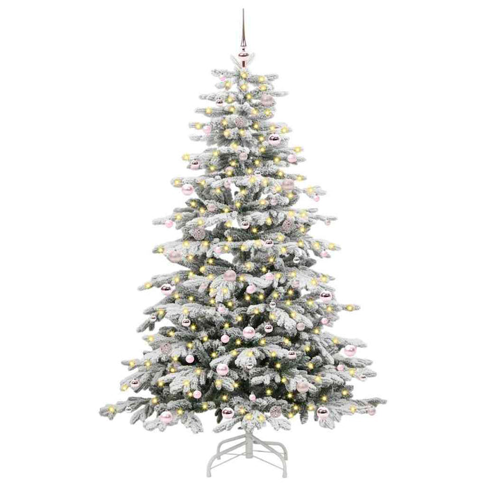 Albero di Natale Artificiale con Rami Pieghevoli Bianco 240 cm 3395660