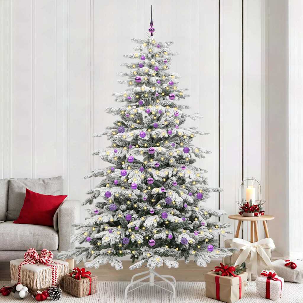 Albero di Natale Artificiale con Rami Pieghevoli Bianco 240 cm 3395664