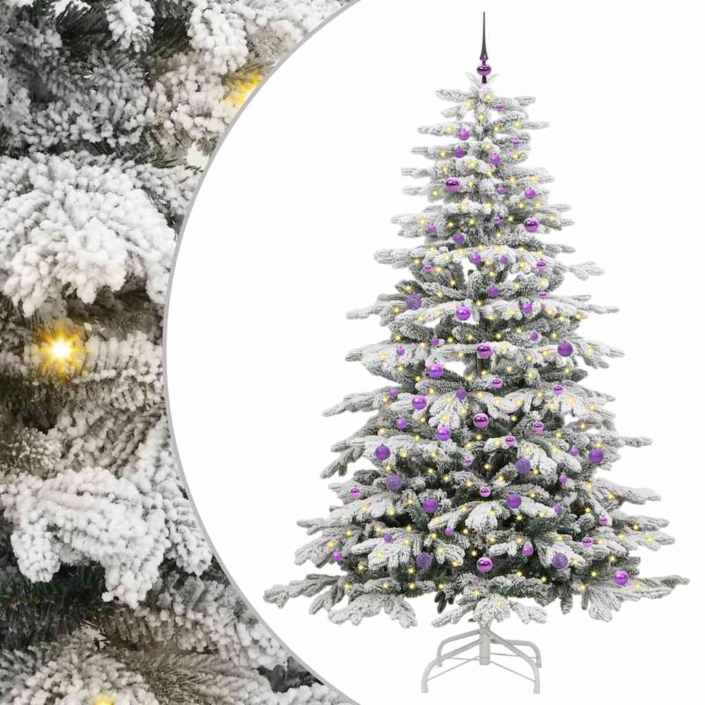 Albero di Natale Artificiale con Rami Pieghevoli Bianco 240 cm 3395664
