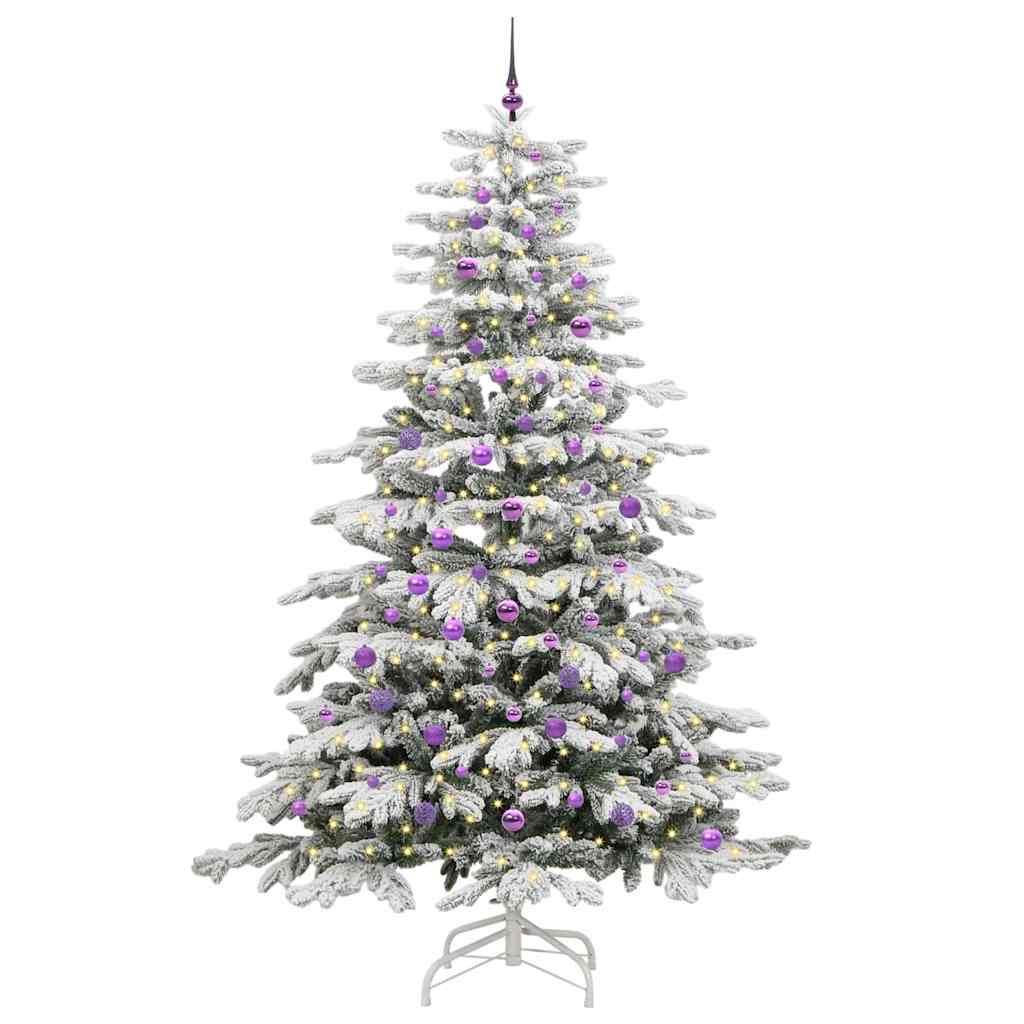 Albero di Natale Artificiale con Rami Pieghevoli Bianco 240 cm 3395664