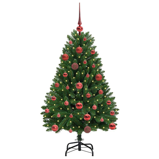 Albero di Natale Artificiale-Albero Natalizio Verde 120 cm PVC e Metallo 178985