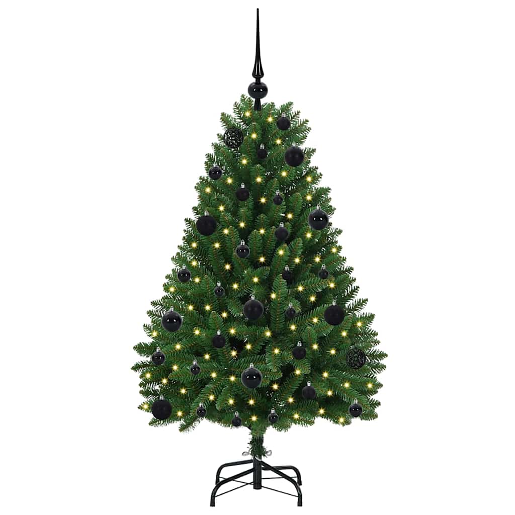 Albero di Natale Artificiale-Albero Natalizio Verde 120 cm PVC e Metallo 776884