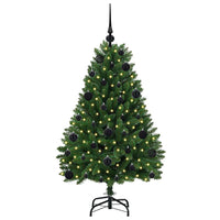 Albero di Natale Artificiale-Albero Natalizio Verde 120 cm PVC e Metallo 776884