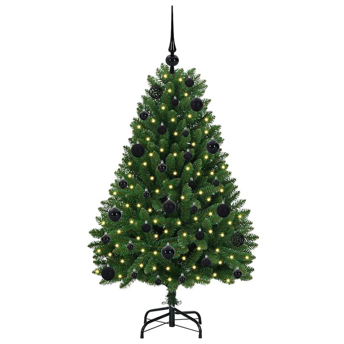 Albero di Natale Artificiale-Albero Natalizio Verde 120 cm PVC e Metallo 776884