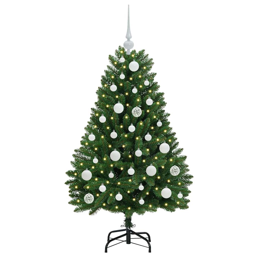 Albero di Natale Artificiale-Albero Natalizio Verde 120 cm PVC e Metallo 138810