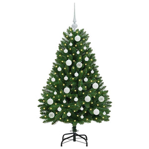Albero di Natale Artificiale-Albero Natalizio Verde 120 cm PVC e Metallo 138810