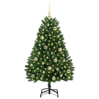Albero di Natale Artificiale-Albero Natalizio Verde 120 cm PVC e Metallo 861955