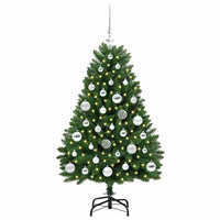 Albero di Natale Artificiale-Albero Natalizio Verde 120 cm PVC e Metallo 453595