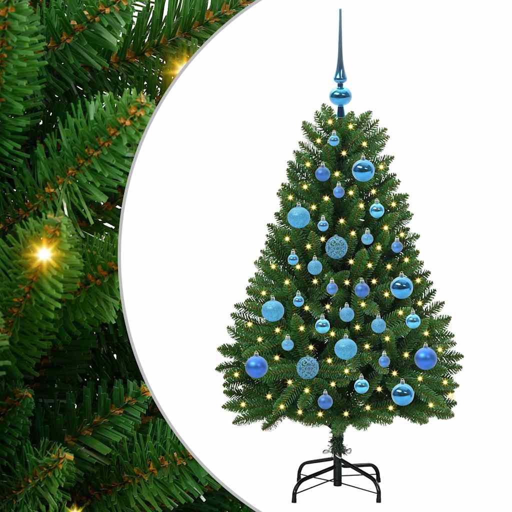 Albero di Natale Artificiale-Albero Natalizio Verde 120 cm PVC e Metallo 327663