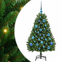 Albero di Natale Artificiale-Albero Natalizio Verde 120 cm PVC e Metallo 327663