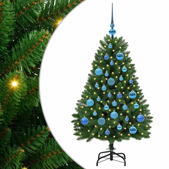 Albero di Natale Artificiale-Albero Natalizio Verde 120 cm PVC e Metallo 327663