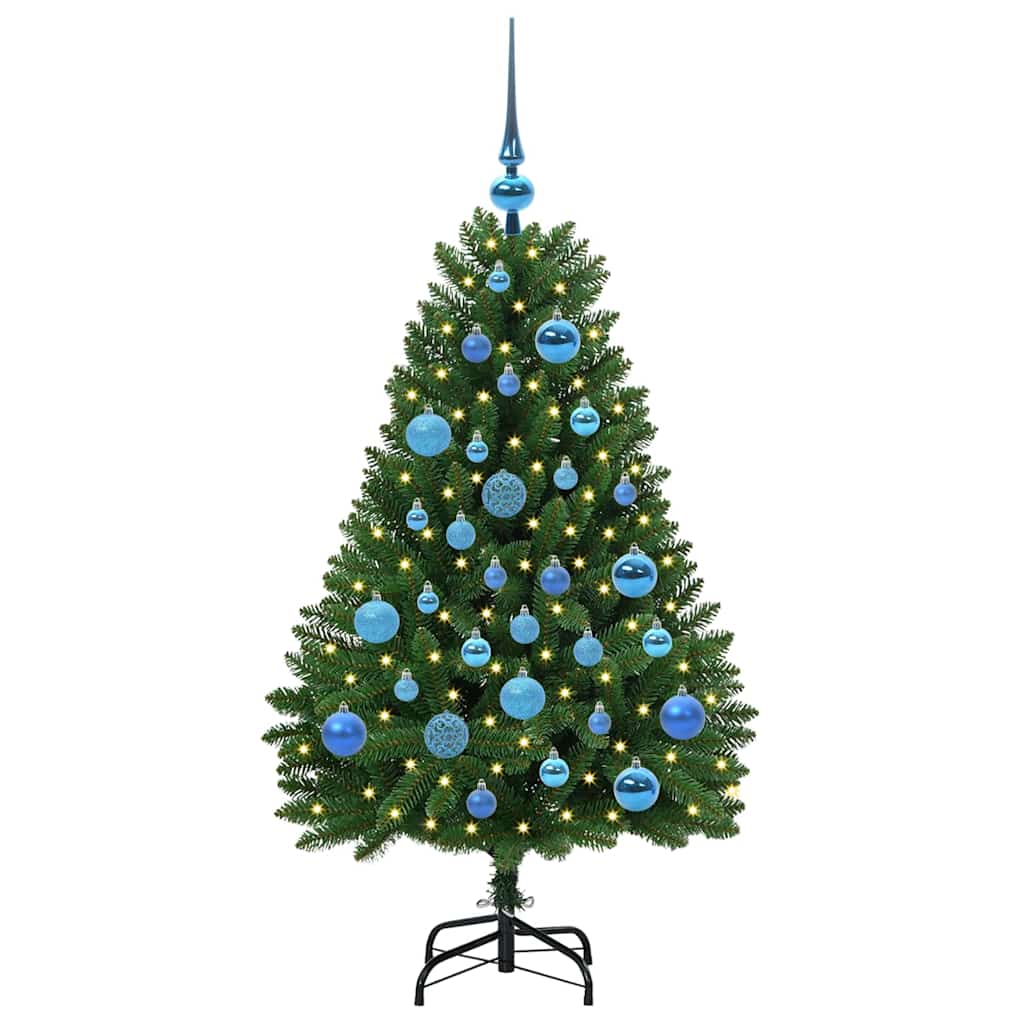 Albero di Natale Artificiale-Albero Natalizio Verde 120 cm PVC e Metallo 327663