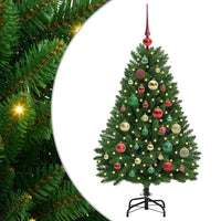 Albero di Natale Artificiale-Albero Natalizio Verde 120 cm PVC e Metallo 955442