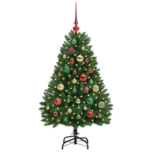Albero di Natale Artificiale-Albero Natalizio Verde 120 cm PVC e Metallo 955442