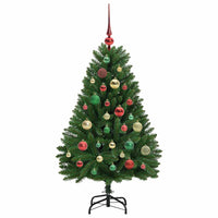Albero di Natale Artificiale-Albero Natalizio Verde 120 cm PVC e Metallo 955442