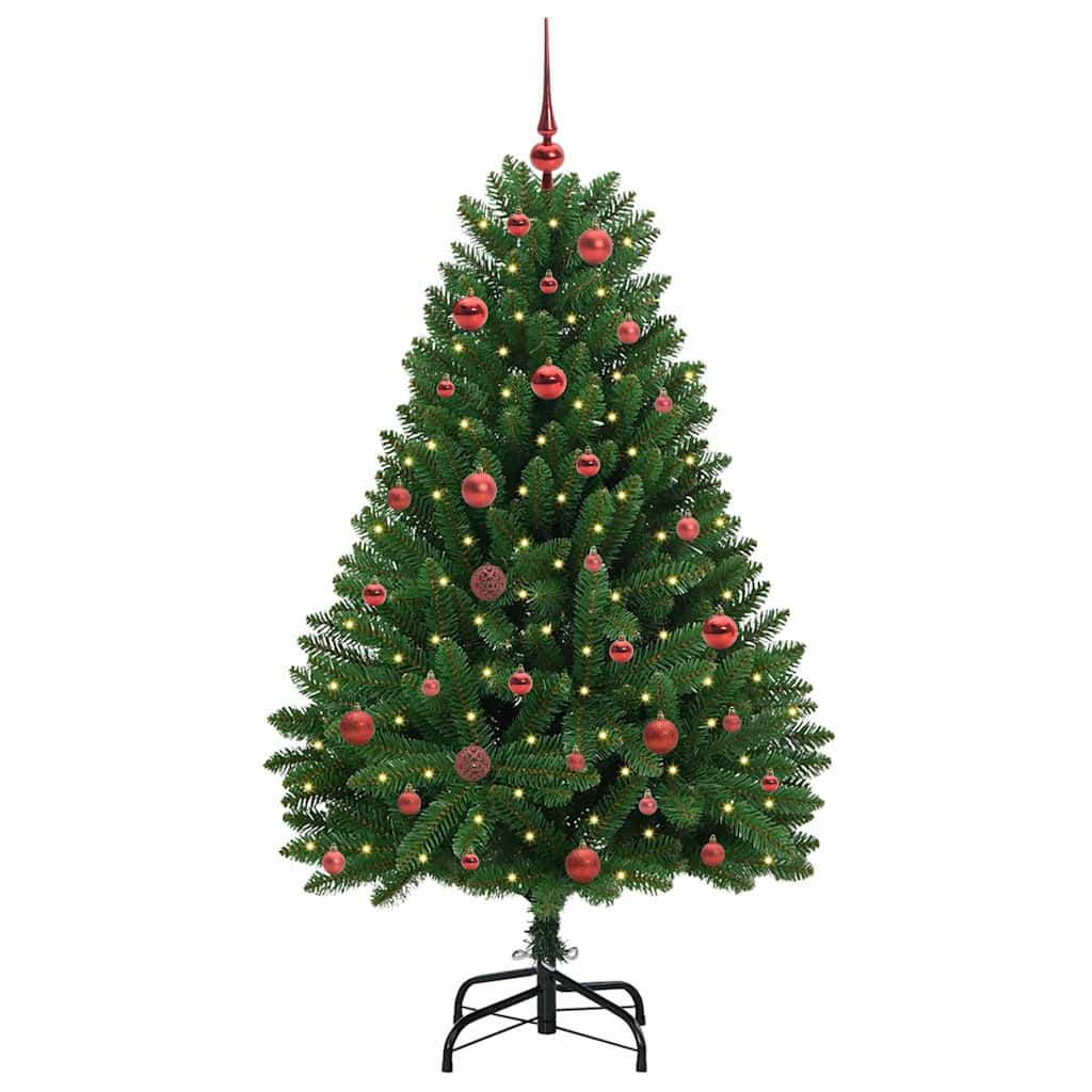 Albero di Natale Artificiale-Albero Natalizio Verde 150 cm PVC e Metallo 875204