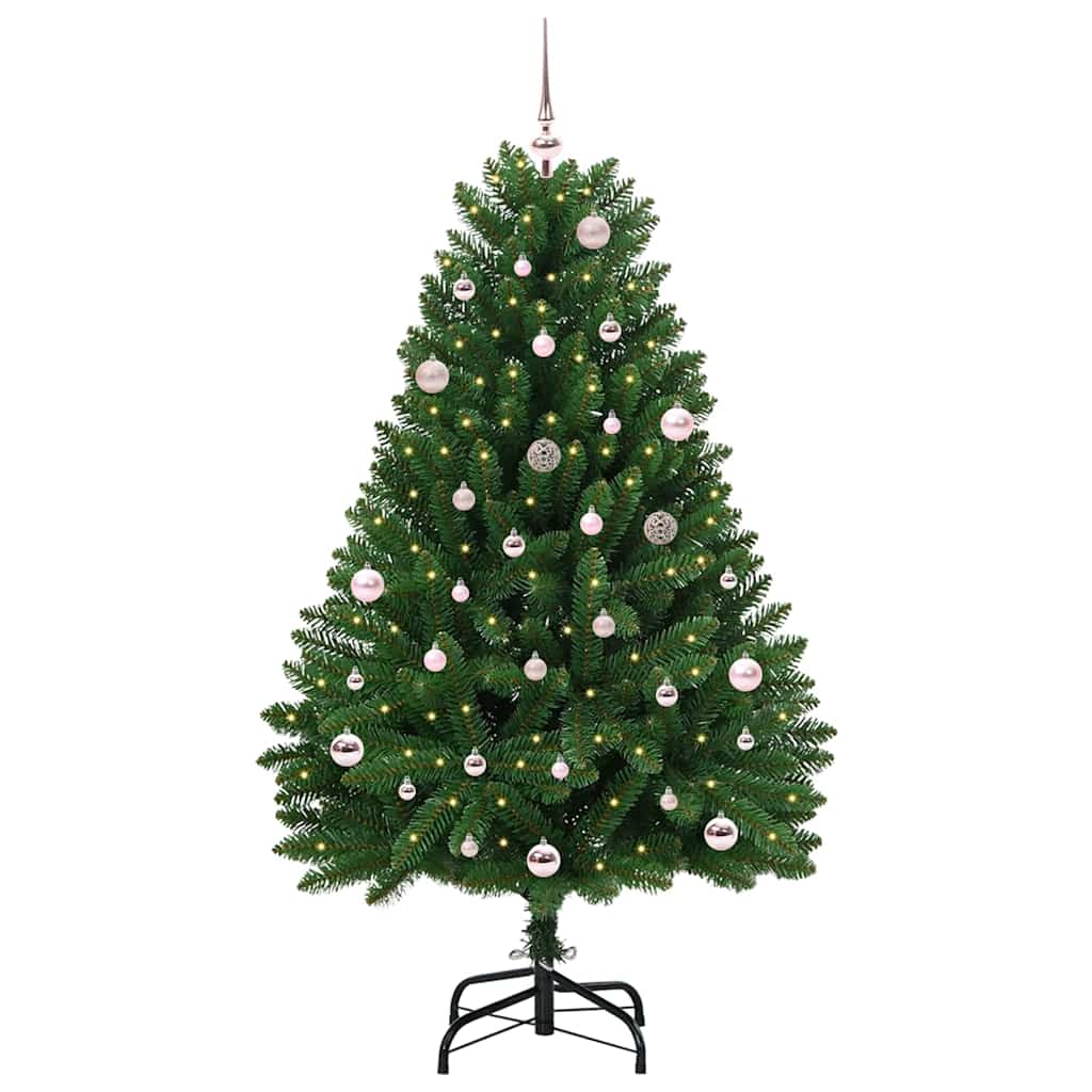 Albero di Natale Artificiale-Albero Natalizio Verde 150 cm PVC e Metallo 338628