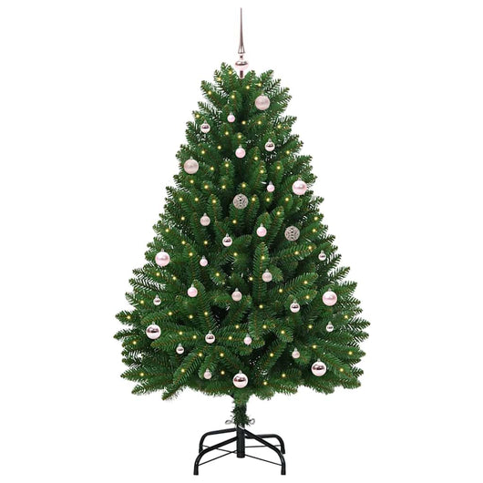 Albero di Natale Artificiale-Albero Natalizio Verde 150 cm PVC e Metallo 338628
