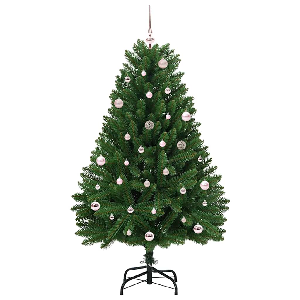 Albero di Natale Artificiale-Albero Natalizio Verde 150 cm PVC e Metallo 338628