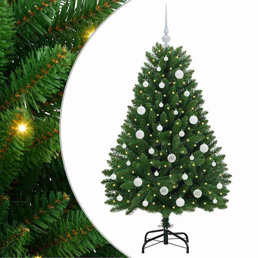 Albero di Natale Artificiale-Albero Natalizio Verde 150 cm PVC e Metallo 809003