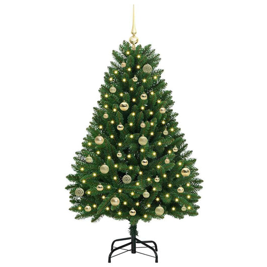 Albero di Natale Artificiale-Albero Natalizio Verde 150 cm PVC e Metallo 345301