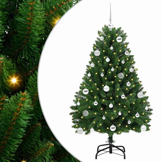 Albero di Natale Artificiale-Albero Natalizio Verde 150 cm PVC e Metallo 323138