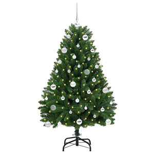 Albero di Natale Artificiale-Albero Natalizio Verde 150 cm PVC e Metallo 323138