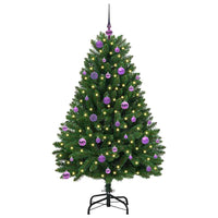 Albero di Natale Artificiale-Albero Natalizio Verde 150 cm PVC e Metallo 833630
