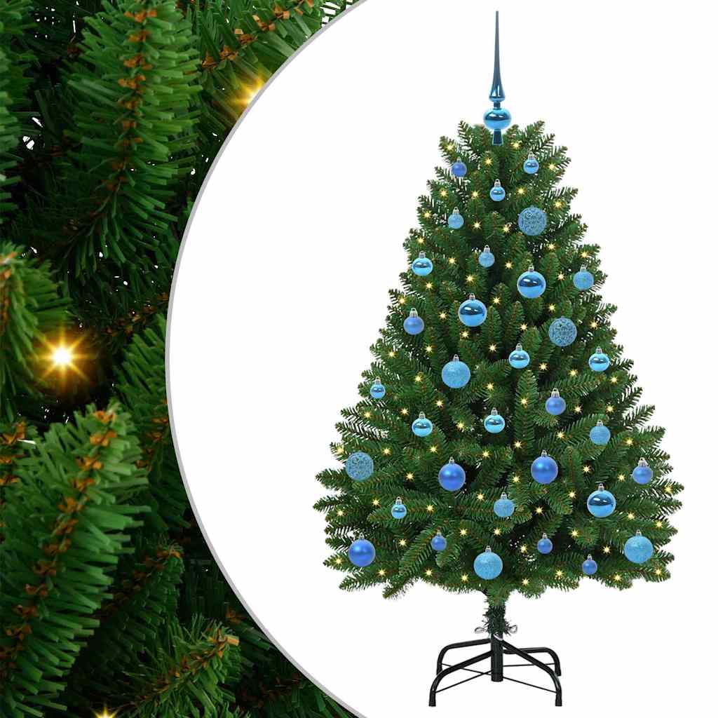 Albero di Natale Artificiale-Albero Natalizio Verde 150 cm PVC e Metallo 202188