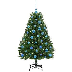 Albero di Natale Artificiale-Albero Natalizio Verde 150 cm PVC e Metallo 202188