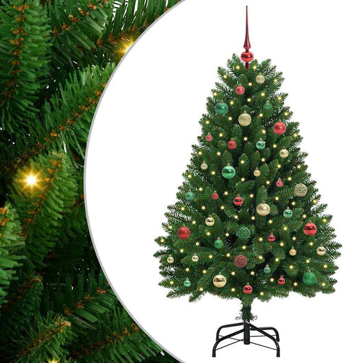 Albero di Natale Artificiale-Albero Natalizio Verde 150 cm PVC e Metallo 952996