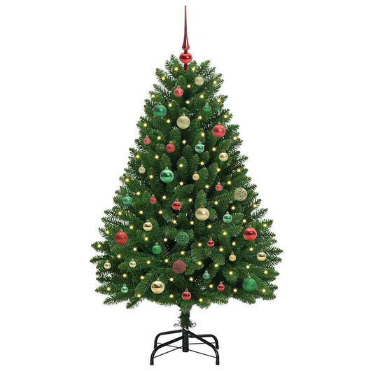 Albero di Natale Artificiale-Albero Natalizio Verde 150 cm PVC e Metallo 952996