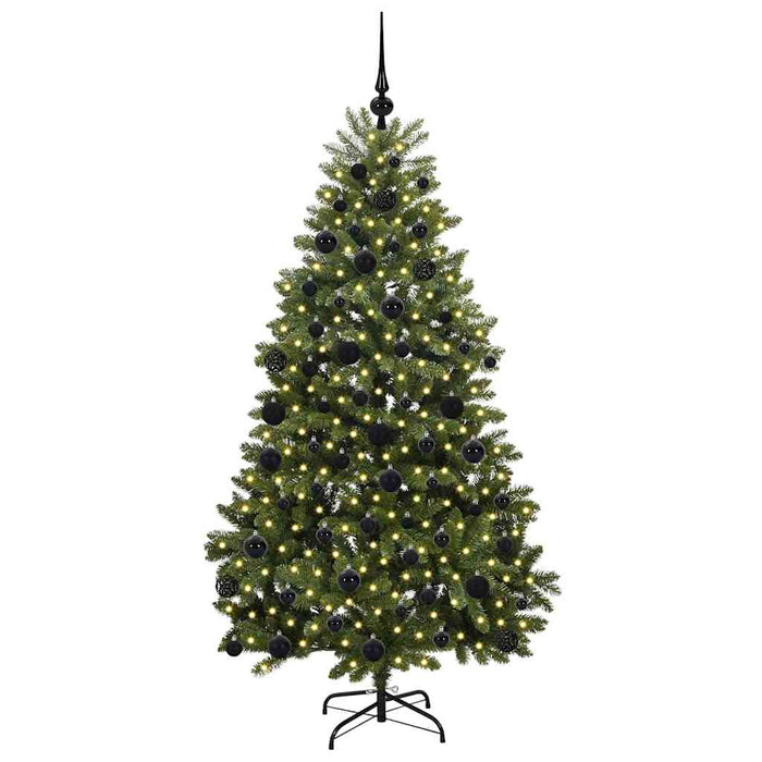 Albero di Natale Artificiale-Albero Natalizio Verde 180 cm PVC e Metallo 950473