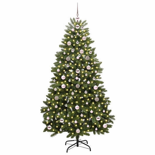 Albero di Natale Artificiale-Albero Natalizio Verde 180 cm PVC e Metallo 284675