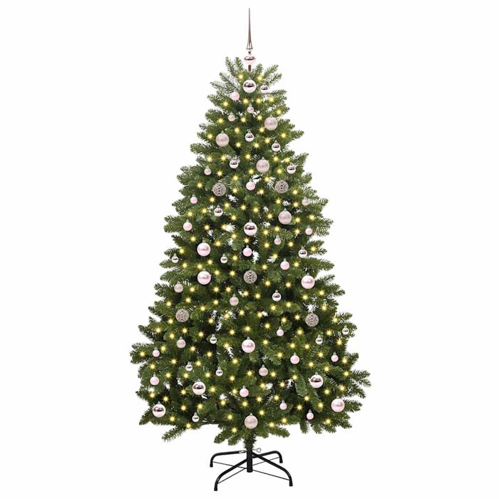 Albero di Natale Artificiale-Albero Natalizio Verde 180 cm PVC e Metallo 284675