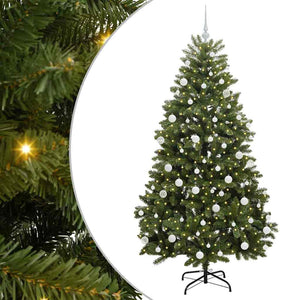 Albero di Natale Artificiale-Albero Natalizio Verde 180 cm PVC e Metallo 454196