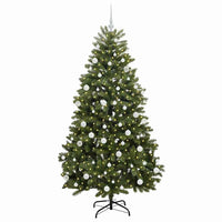 Albero di Natale Artificiale-Albero Natalizio Verde 180 cm PVC e Metallo 454196