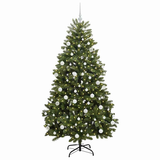 Albero di Natale Artificiale-Albero Natalizio Verde 180 cm PVC e Metallo 454196