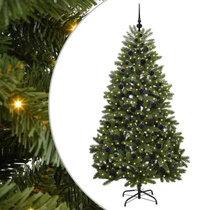 Albero di Natale Artificiale-Albero Natalizio Verde 210 cm PVC e Metallo 449690