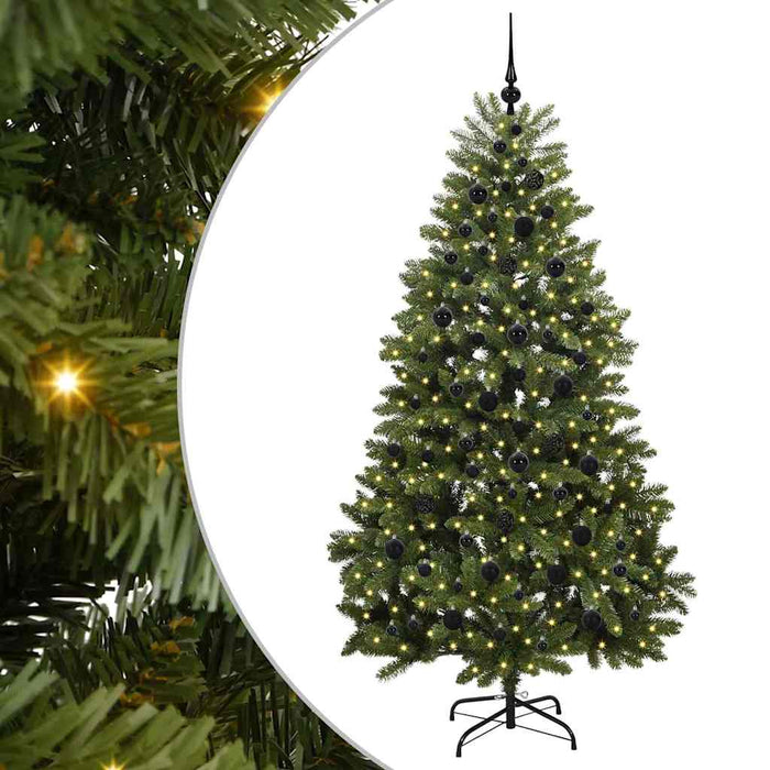 Albero di Natale Artificiale-Albero Natalizio Verde 210 cm PVC e Metallo 449690