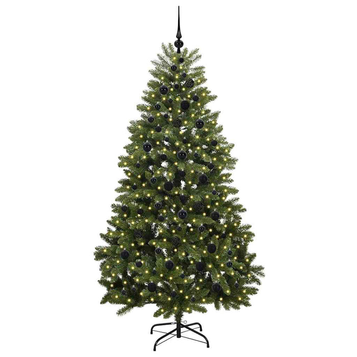Albero di Natale Artificiale-Albero Natalizio Verde 210 cm PVC e Metallo 449690