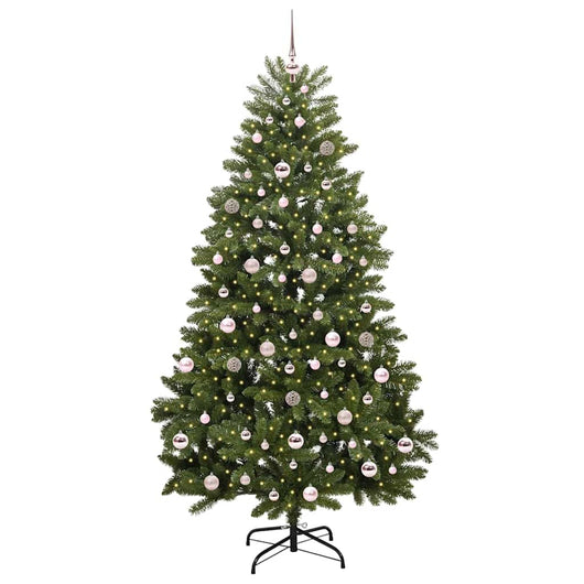 Albero di Natale Artificiale-Albero Natalizio Verde 210 cm PVC e Metallo 432072