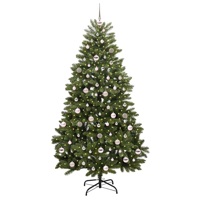 Albero di Natale Artificiale-Albero Natalizio Verde 210 cm PVC e Metallo 432072