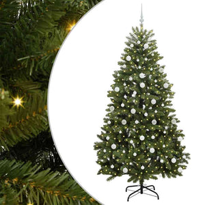 Albero di Natale Artificiale-Albero Natalizio Verde 210 cm PVC e Metallo 313182