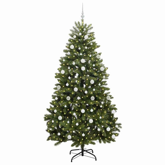 Albero di Natale Artificiale-Albero Natalizio Verde 210 cm PVC e Metallo 313182