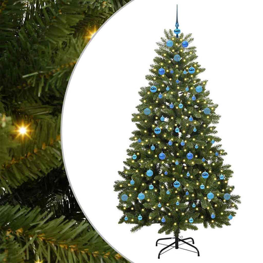 Albero di Natale Artificiale-Albero Natalizio Verde 210 cm PVC e Metallo 802162