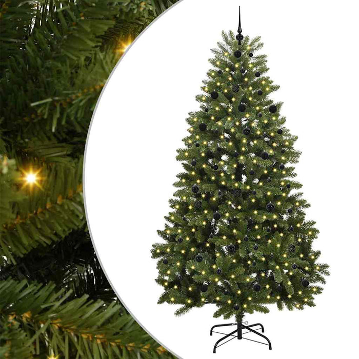 Albero di Natale Artificiale-Albero Natalizio Verde 240 cm PVC e Metallo 892981