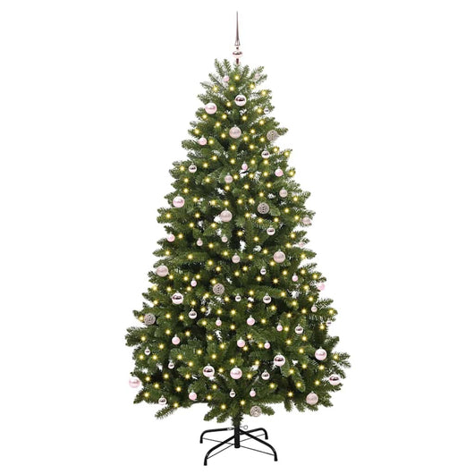 Albero di Natale Artificiale-Albero Natalizio Verde 240 cm PVC e Metallo 160611