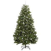 Albero di Natale Artificiale-Albero Natalizio Verde 240 cm PVC e Metallo 490077